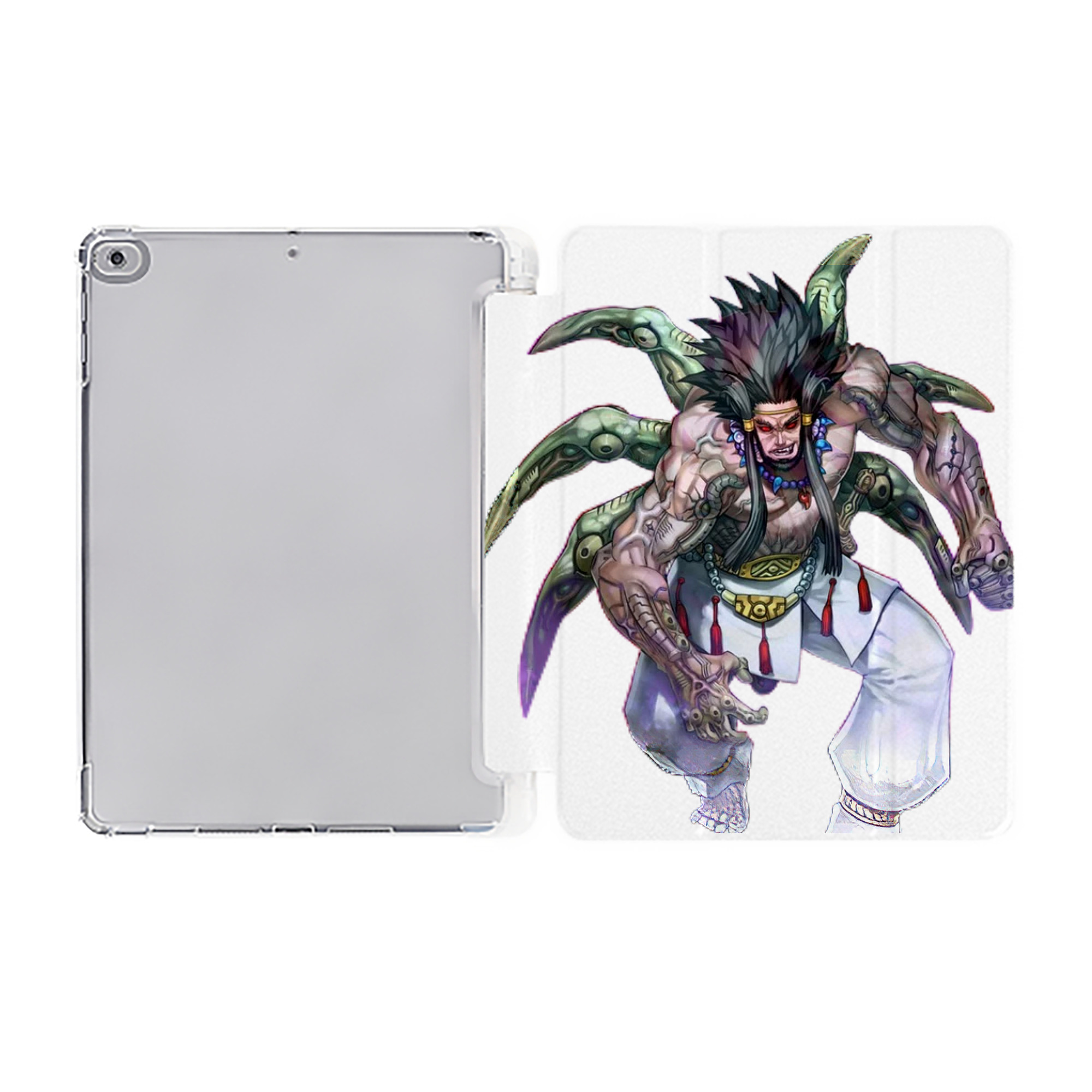 （画像用） 遊☆戯☆王 Yu-Gi-Oh! IPad ケース ペン収納付き 三つ折りスタンド PUレザー×シリコン 対応機種9.5/10.5/10.9インチ